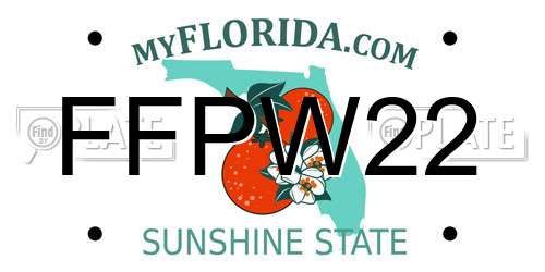 FFPW22 Florida License Plate