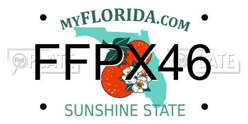 FFPX46 Florida License Plate