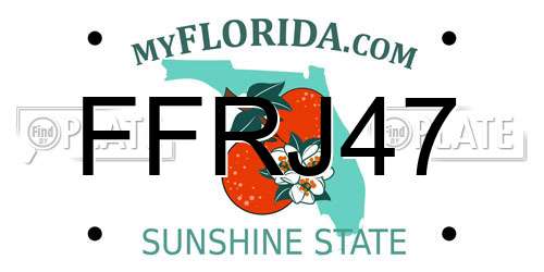 FFRJ47 Florida License Plate