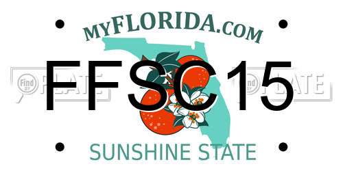 FFSC15 Florida License Plate