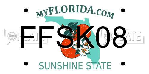 FFSK08 Florida License Plate