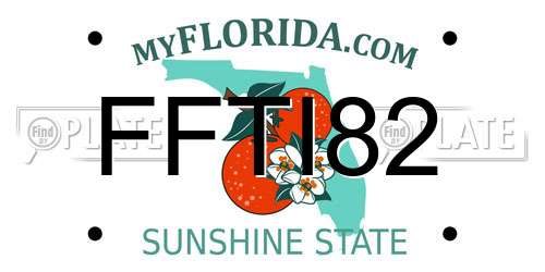 FFTI82 Florida License Plate