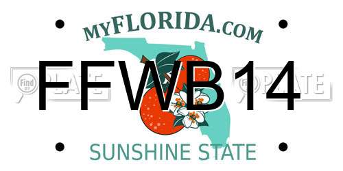 FFWB14 Florida License Plate
