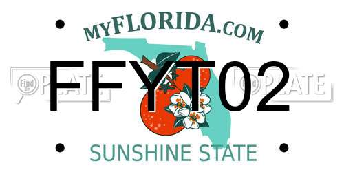 FFYT02 Florida License Plate