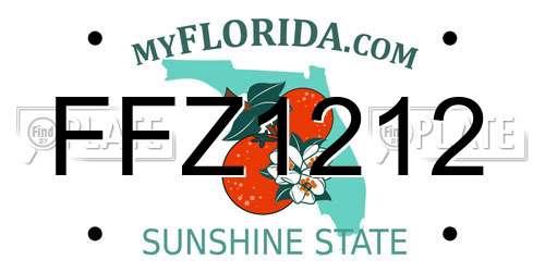 FFZ1212 Florida License Plate