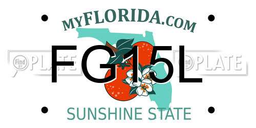 FG15L Florida License Plate