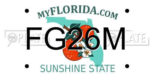 FG26M Florida License Plate