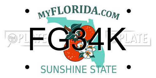 FG34K Florida License Plate