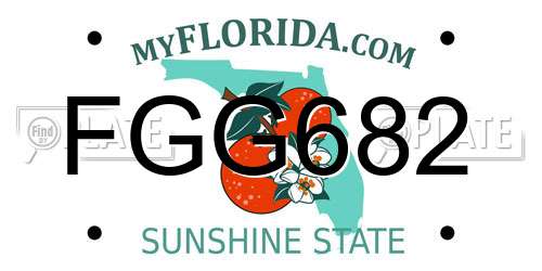 FGG682 Florida License Plate