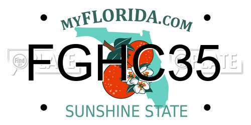 FGHC35 Florida License Plate