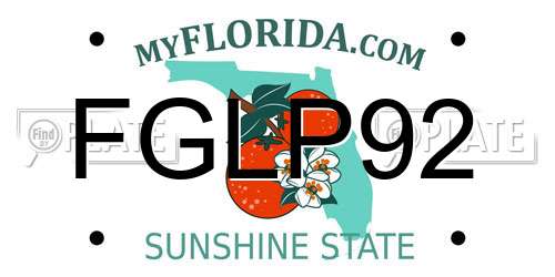 FGLP92 Florida License Plate