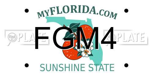 FGM4 Florida License Plate