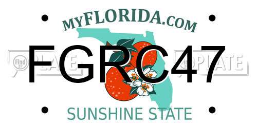 FGRC47 Florida License Plate