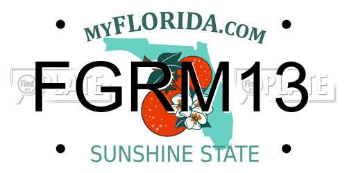 FGRM13 Florida License Plate