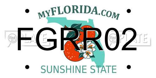 FGRR02 Florida License Plate