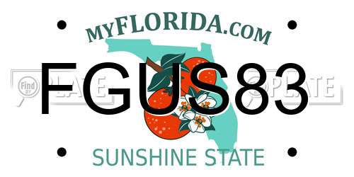 FGUS83 Florida License Plate