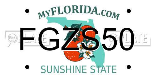 FGZS50 Florida License Plate