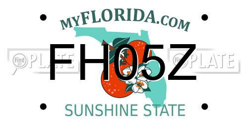 FH05Z Florida License Plate