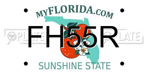FH55R Florida License Plate