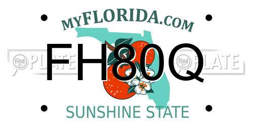 FH80Q Florida License Plate
