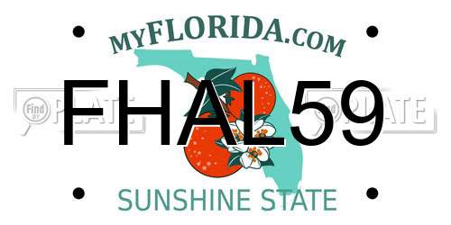 FHAL59 Florida License Plate