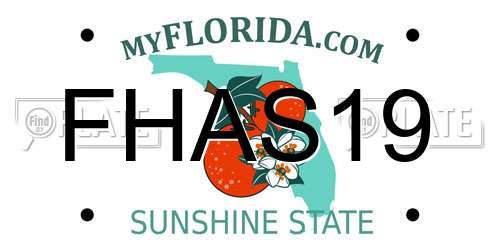 FHAS19 Florida License Plate