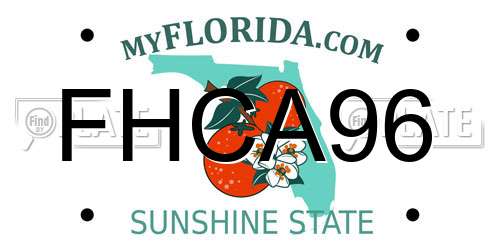 FHCA96 Florida License Plate