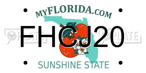 FHCJ20 Florida License Plate