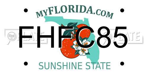 FHFC85 Florida License Plate