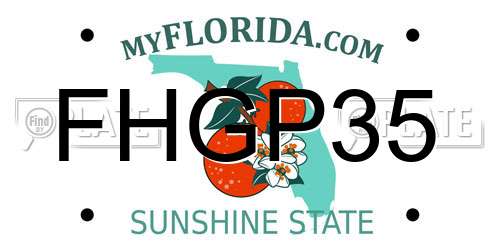 FHGP35 Florida License Plate
