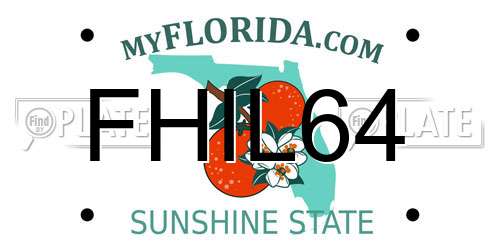 FHIL64 Florida License Plate