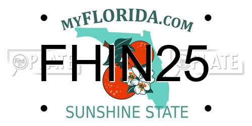 FHIN25 Florida License Plate