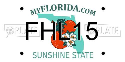 FHL15 Florida License Plate