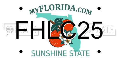 FHLC25 Florida License Plate