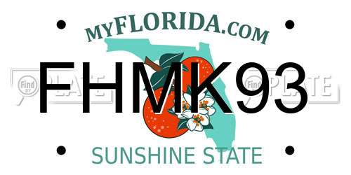 FHMK93 Florida License Plate