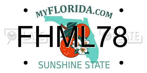 FHML78 Florida License Plate
