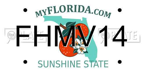 FHMV14 Florida License Plate
