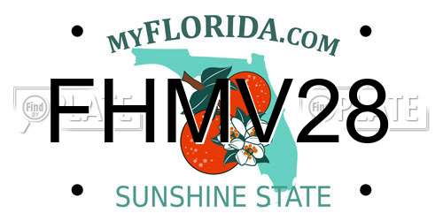 FHMV28 Florida License Plate