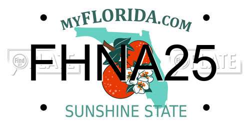 FHNA25 Florida License Plate