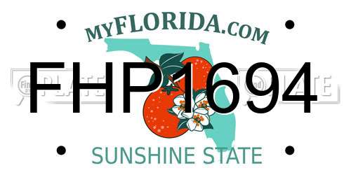 FHP1694 Florida License Plate