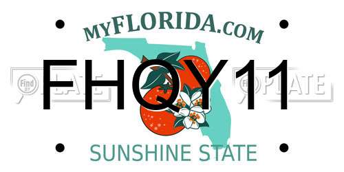FHQY11 Florida License Plate