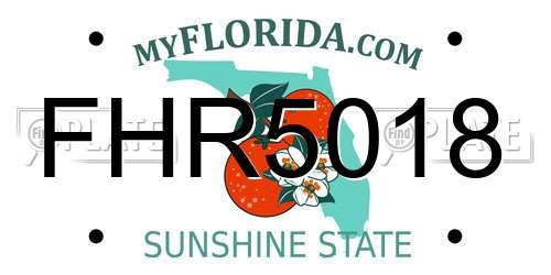FHR5018 Florida License Plate
