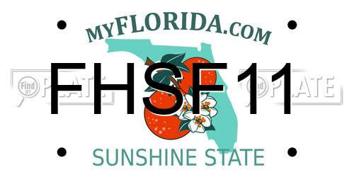 FHSF11 Florida License Plate