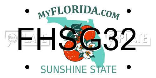 FHSG32 Florida License Plate