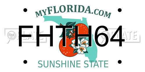FHTH64 Florida License Plate