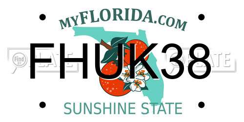 FHUK38 Florida License Plate