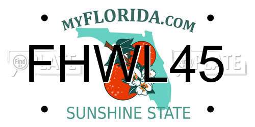FHWL45 Florida License Plate