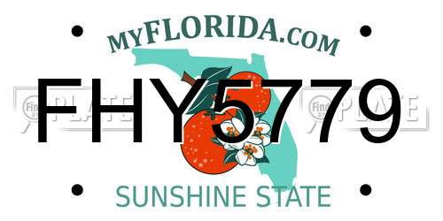 FHY5779 Florida License Plate