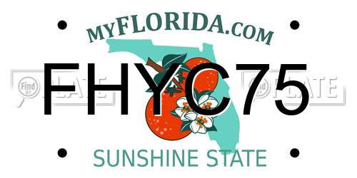 FHYC75 Florida License Plate