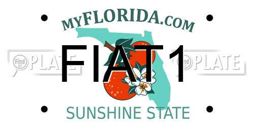 FIAT1 Florida License Plate